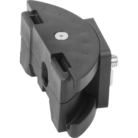 Kipp Adapter, Swiveling, Antistatic, L=46, 1, B=88, H=40, B1=51, Bn=8/10, Polyamide Black K1630.511